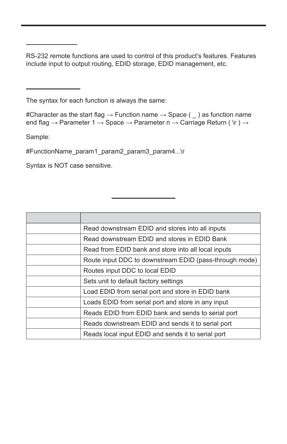 Rs-232 serial control commands | Gefen EXT-DVI-841DL User Manual | Page 17 / 29
