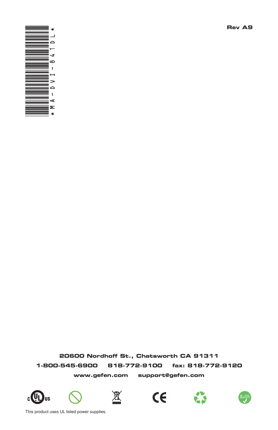 Gefen EXT-DVI-841DL User Manual | Page 29 / 29
