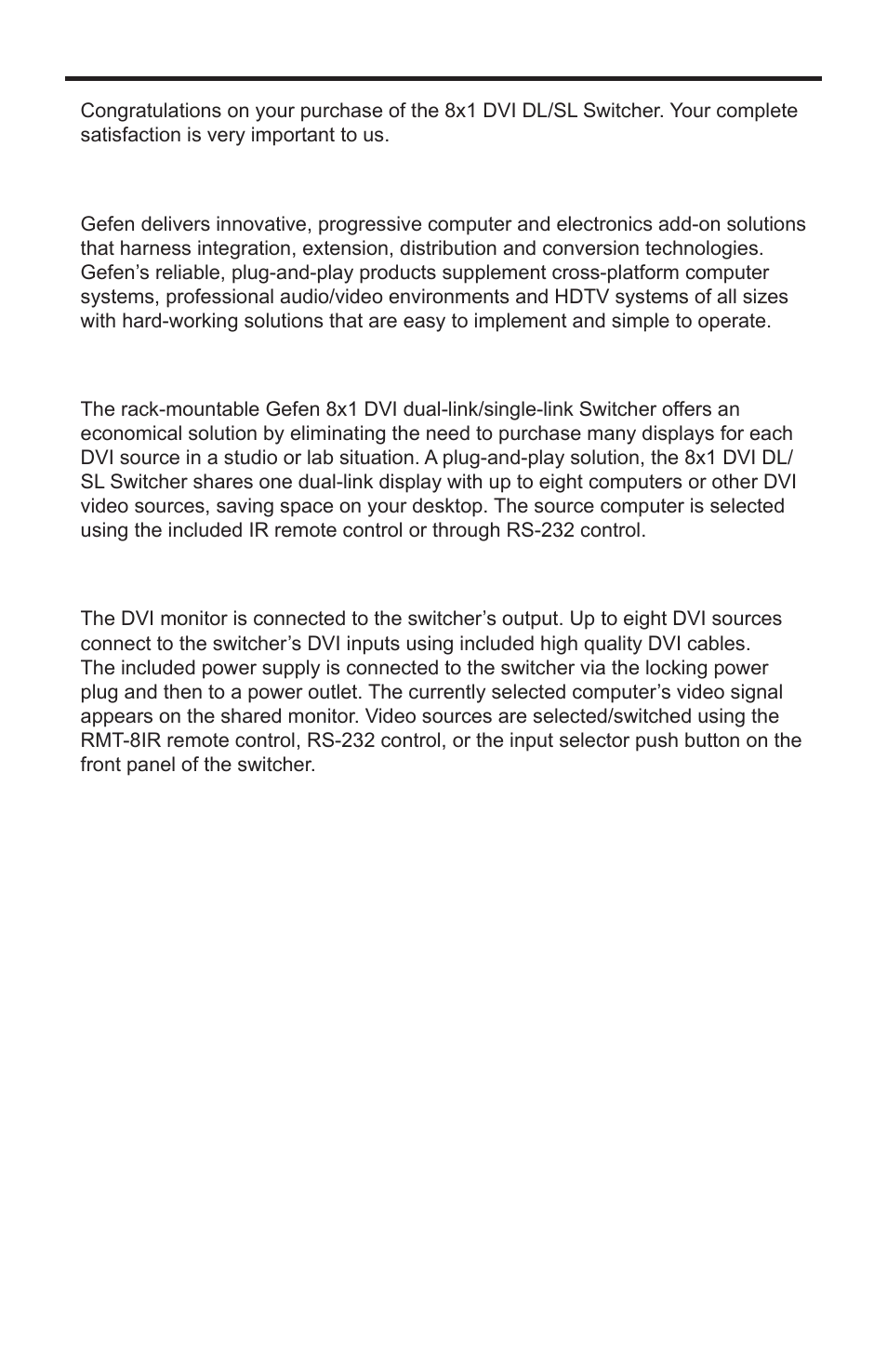 Introduction | Gefen EXT-DVI-841DL User Manual | Page 4 / 29