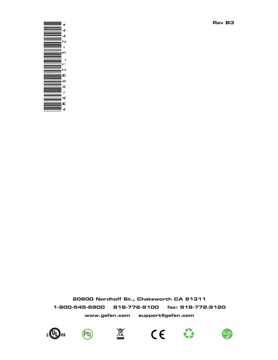 Gefen EXT-HDMI1.3-244 User Manual | Page 18 / 18