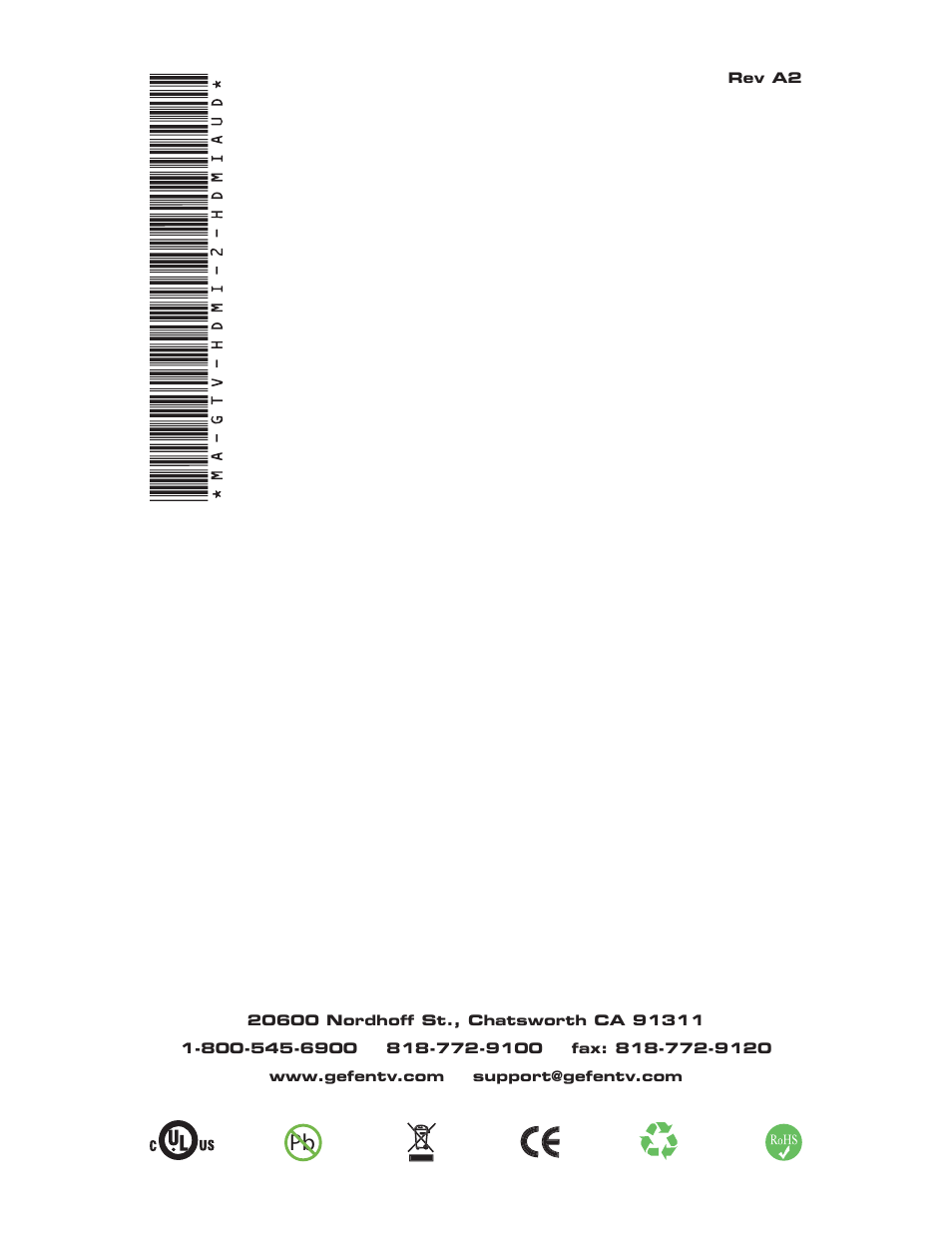 Gefen GTV-HDMI-2-HDMIAUD User Manual | Page 13 / 13