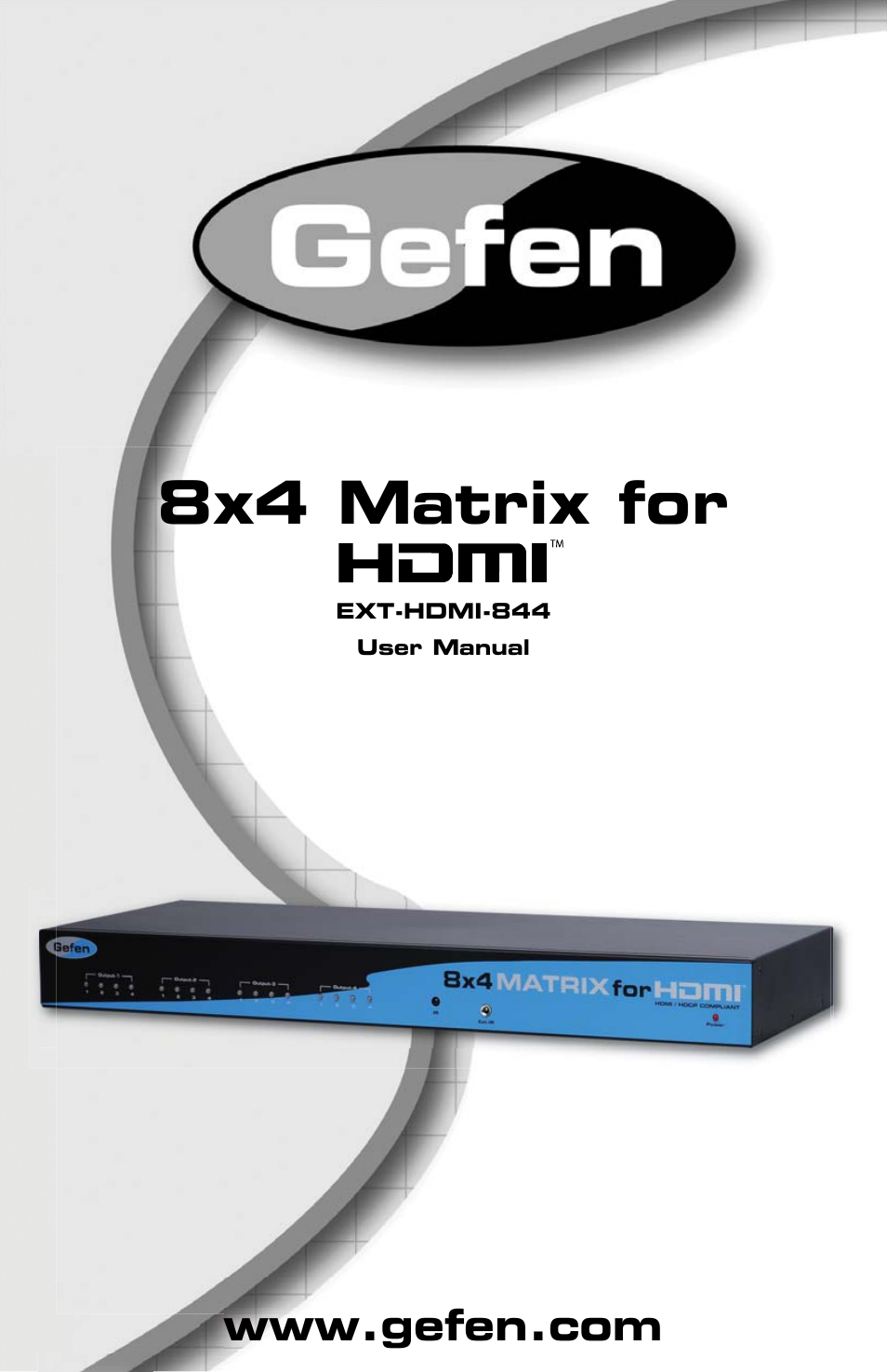 Gefen EXT-HDMI-844 User Manual | 21 pages