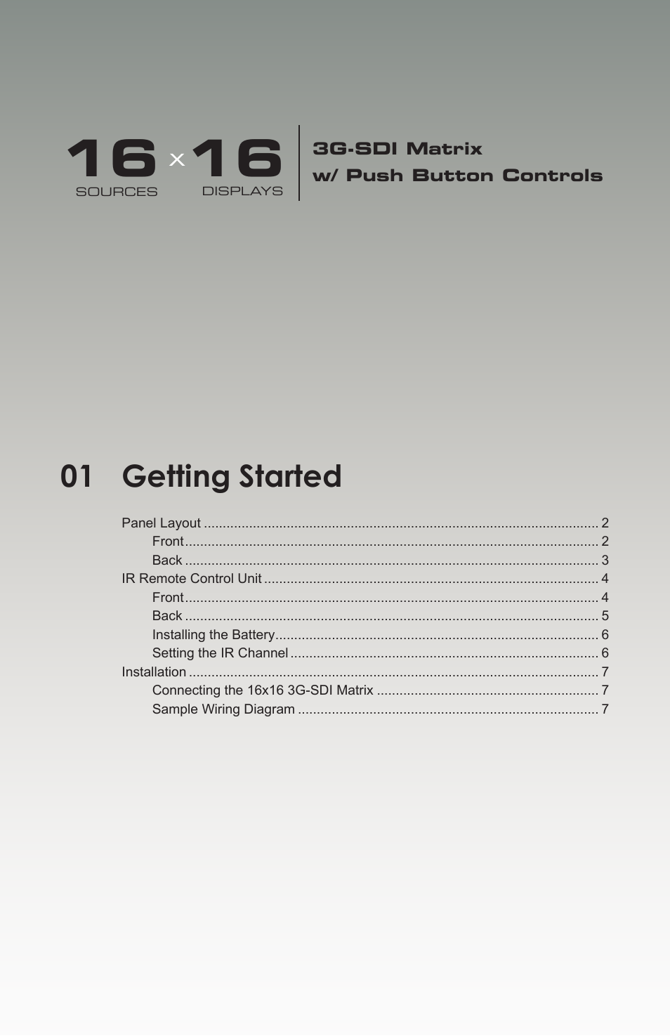 Getting started, 01 getting started | Gefen 1080P User Manual | Page 11 / 64