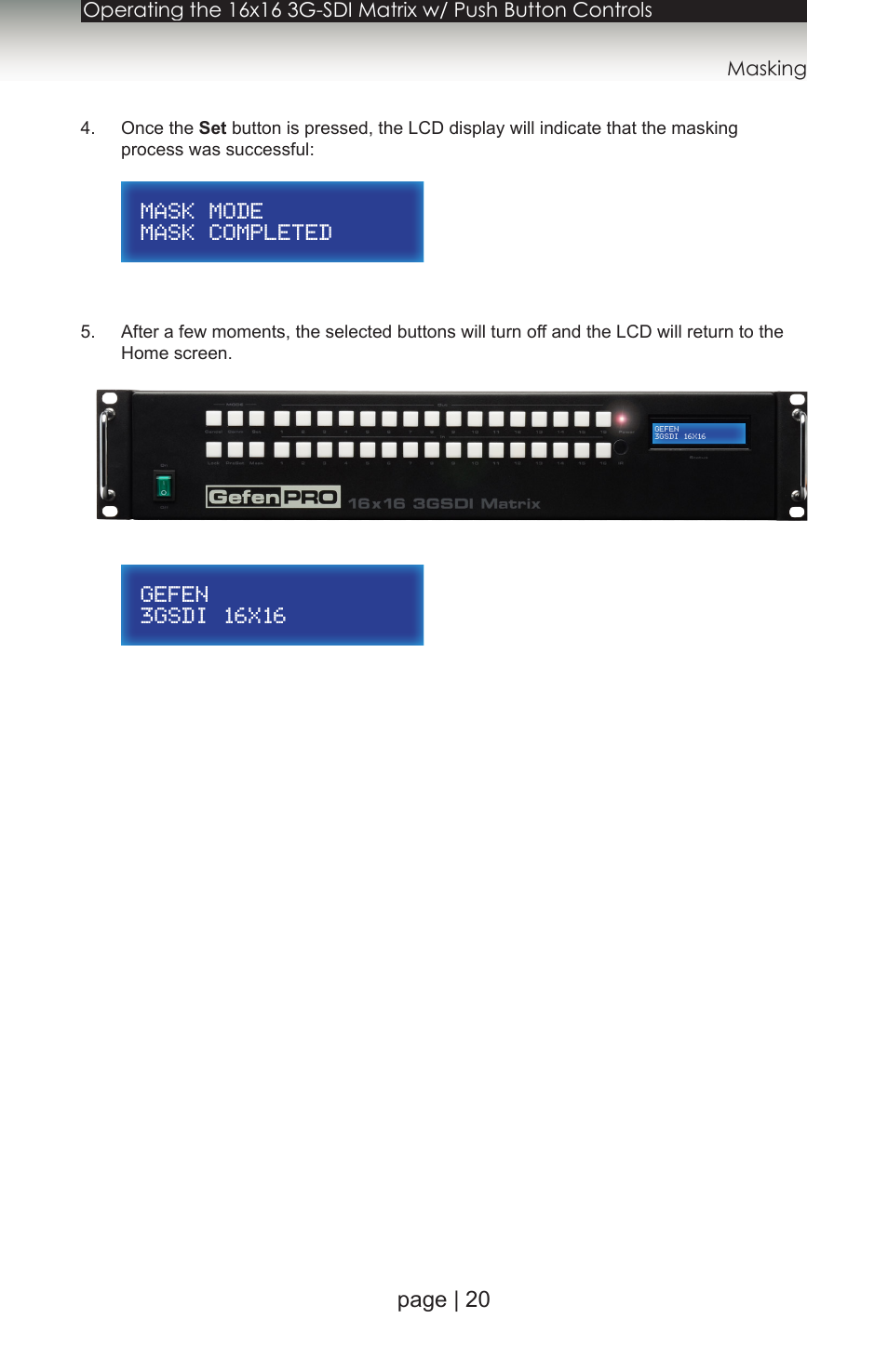 Page | 20 | Gefen 1080P User Manual | Page 30 / 64