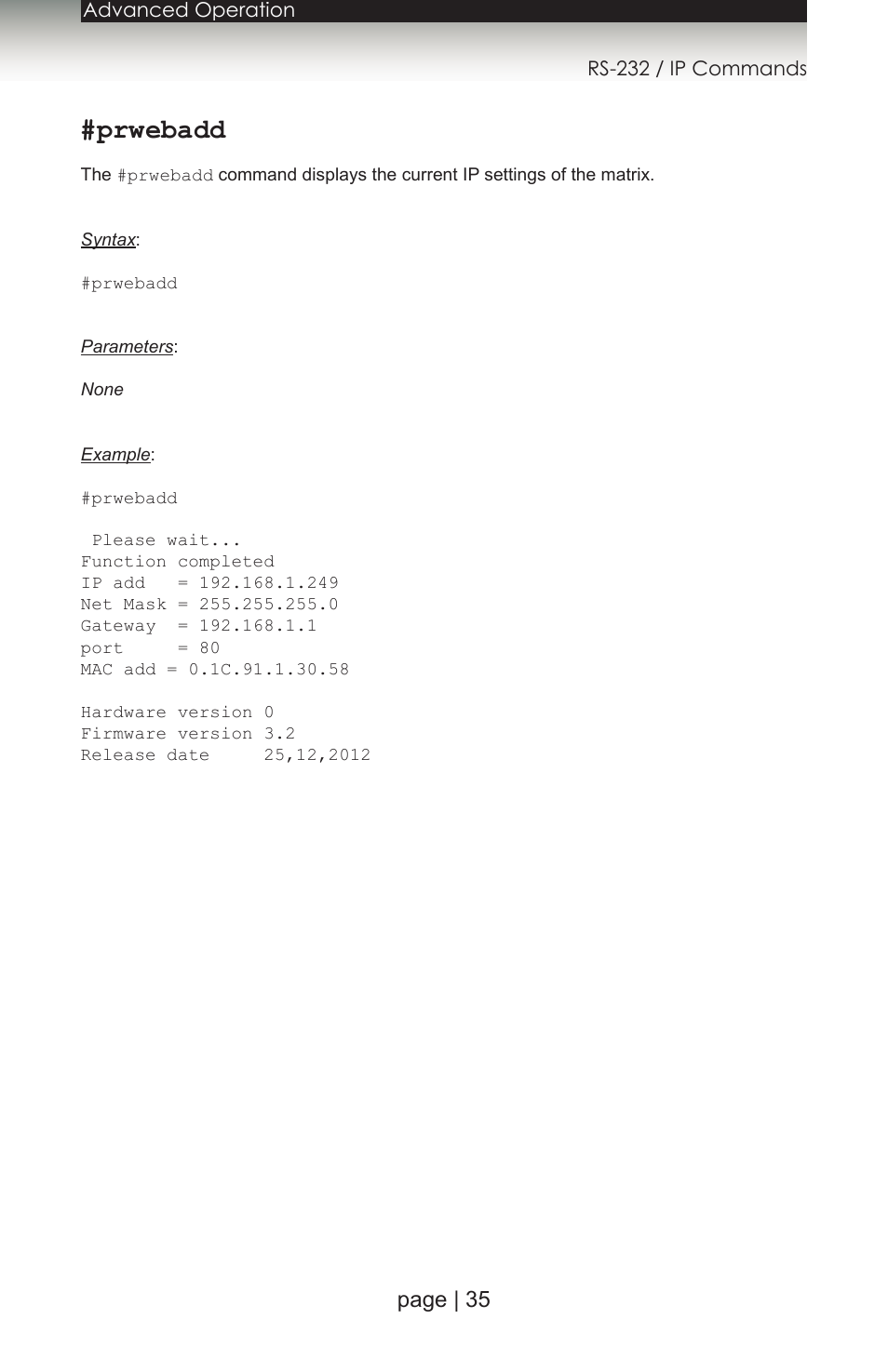 Prwebadd, Page | 35 | Gefen 1080P User Manual | Page 45 / 64