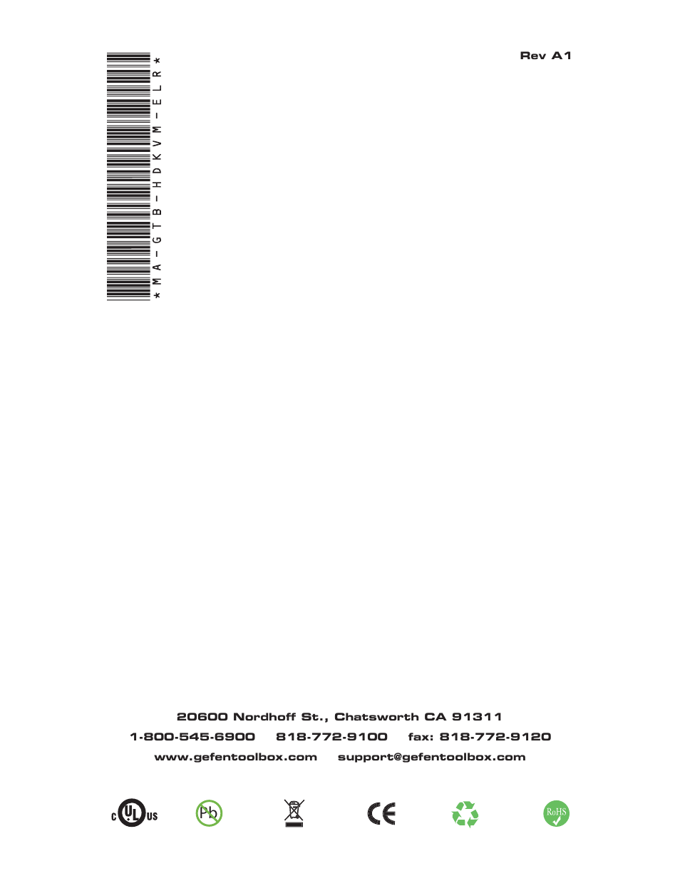 Gefen EXTRA LONG RANGE EXTENDER GTB-HDKVM-ELR User Manual | Page 19 / 19