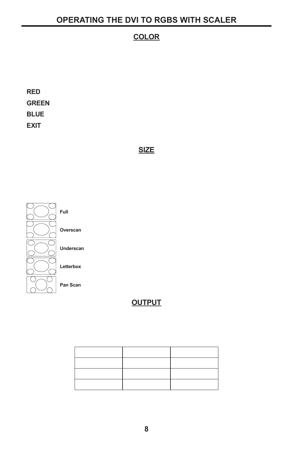 Operating the dvi to rgbs with scaler | Gefen DVI to RGBS with Scaler EXT-DVI-2-RGBSS User Manual | Page 11 / 16