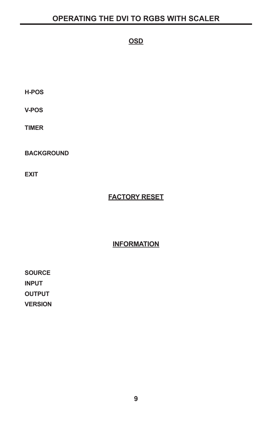 Operating the dvi to rgbs with scaler | Gefen DVI to RGBS with Scaler EXT-DVI-2-RGBSS User Manual | Page 12 / 16