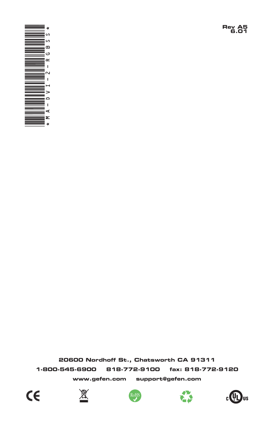 Gefen DVI to RGBS with Scaler EXT-DVI-2-RGBSS User Manual | Page 16 / 16