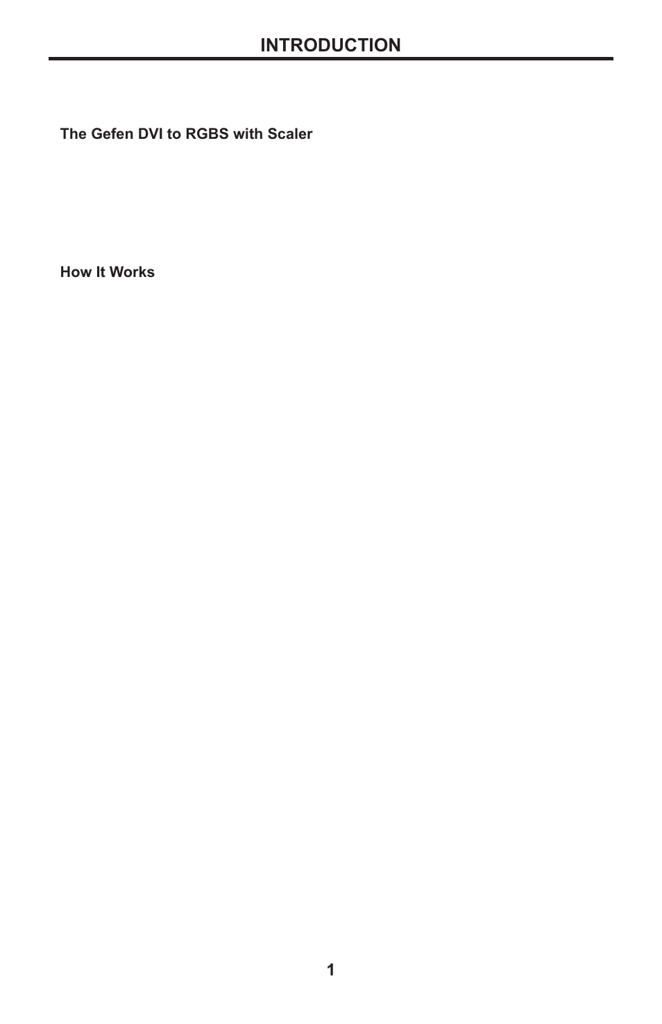Introduction | Gefen DVI to RGBS with Scaler EXT-DVI-2-RGBSS User Manual | Page 4 / 16