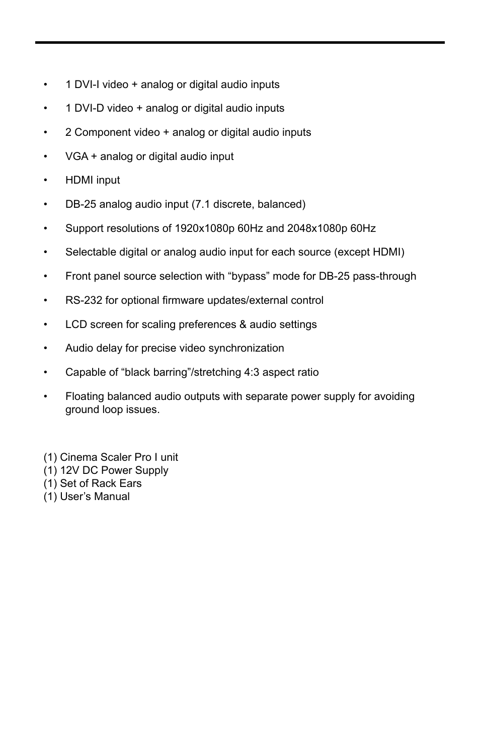 Features | Gefen PRO I User Manual | Page 9 / 60