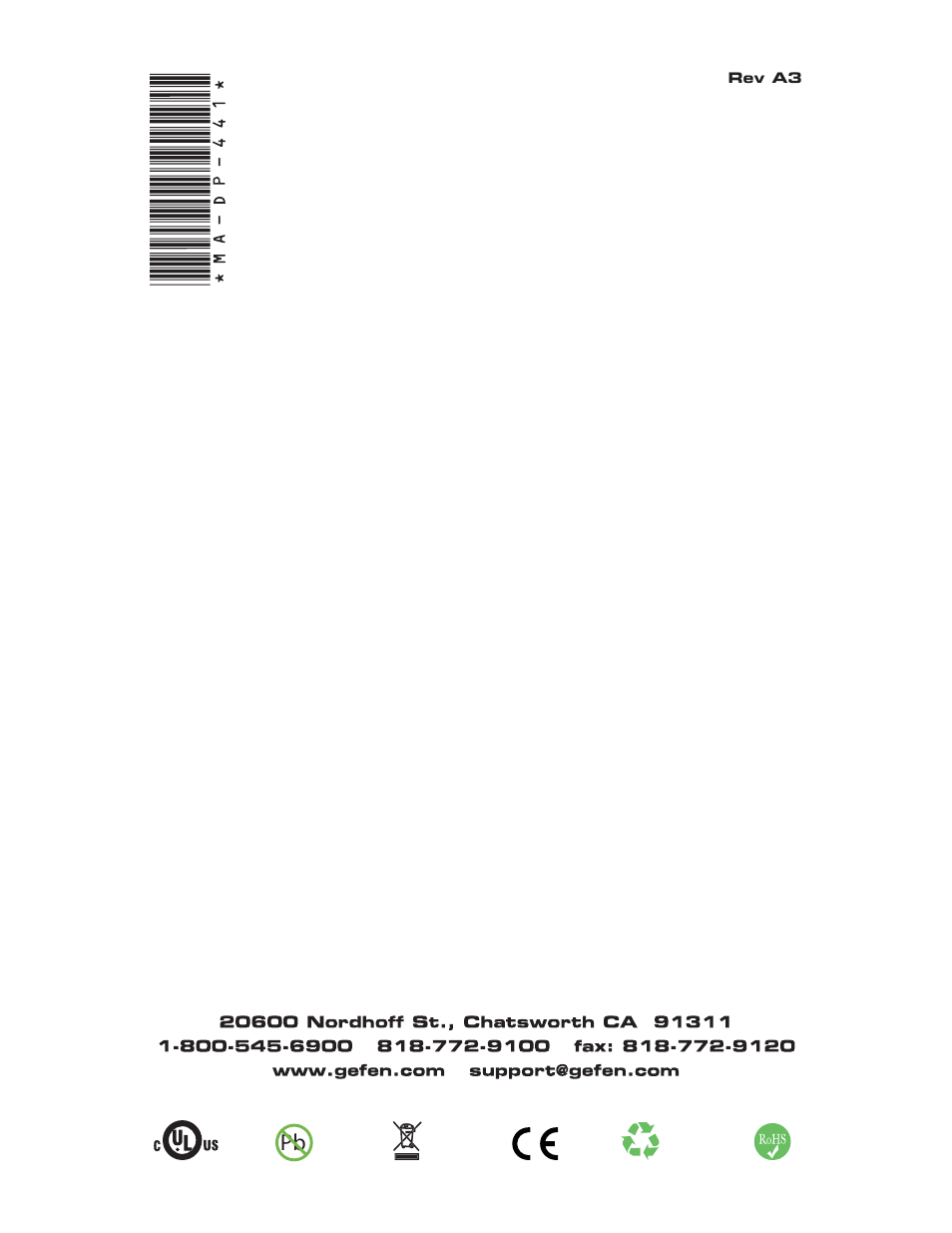 Gefen EXT-DP-441 User Manual | Page 31 / 31