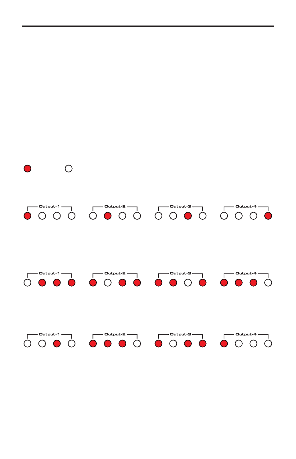Scenario 1 (”a” example), Scenario 2 (”b” example), Scenario 3 (mixed example) | Led array description | Gefen EXT-HDMI-CAT5-844 User Manual | Page 16 / 28