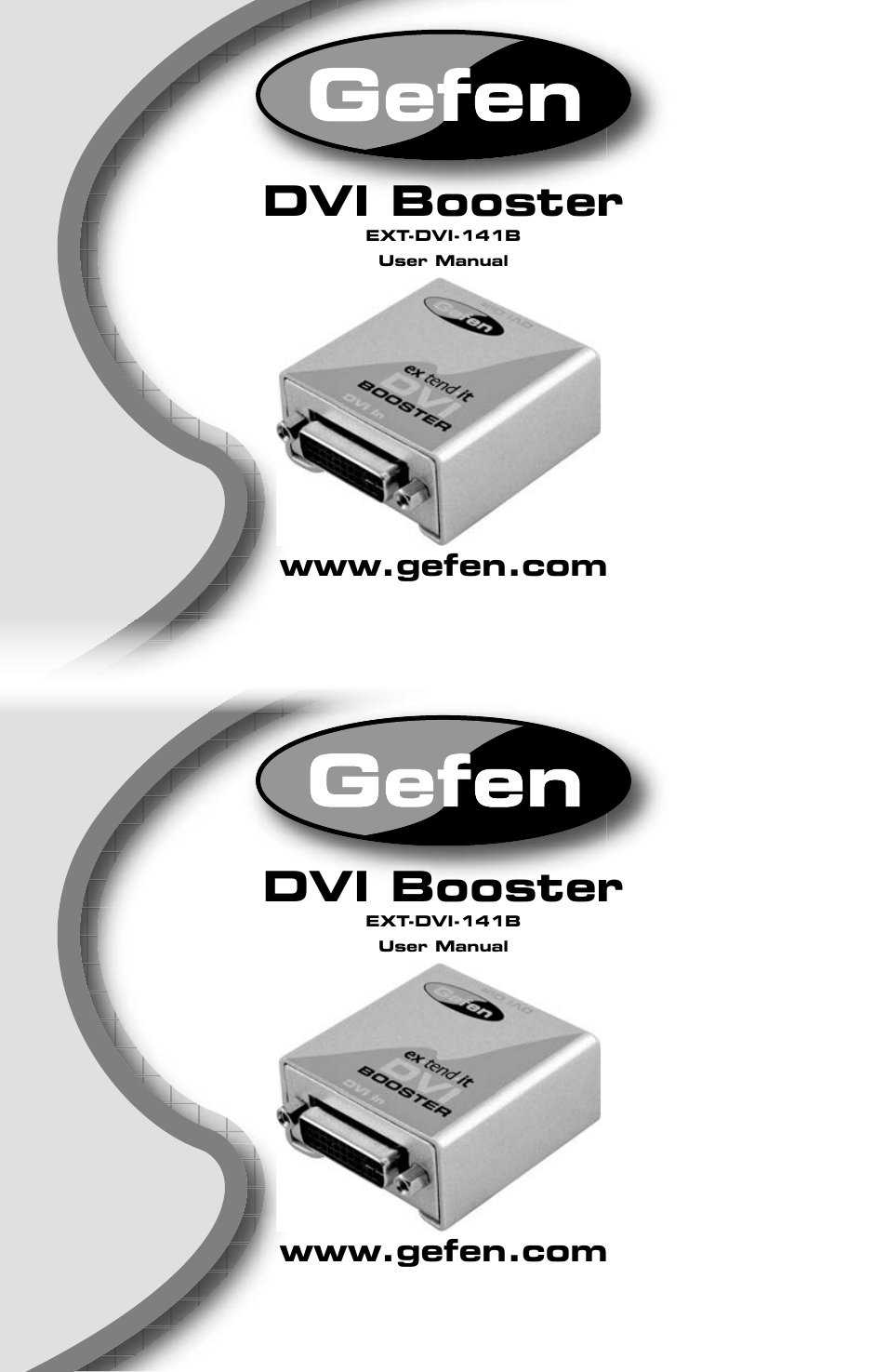 Gefen DVI BOOSTER EXT-DVI-141B User Manual | 9 pages