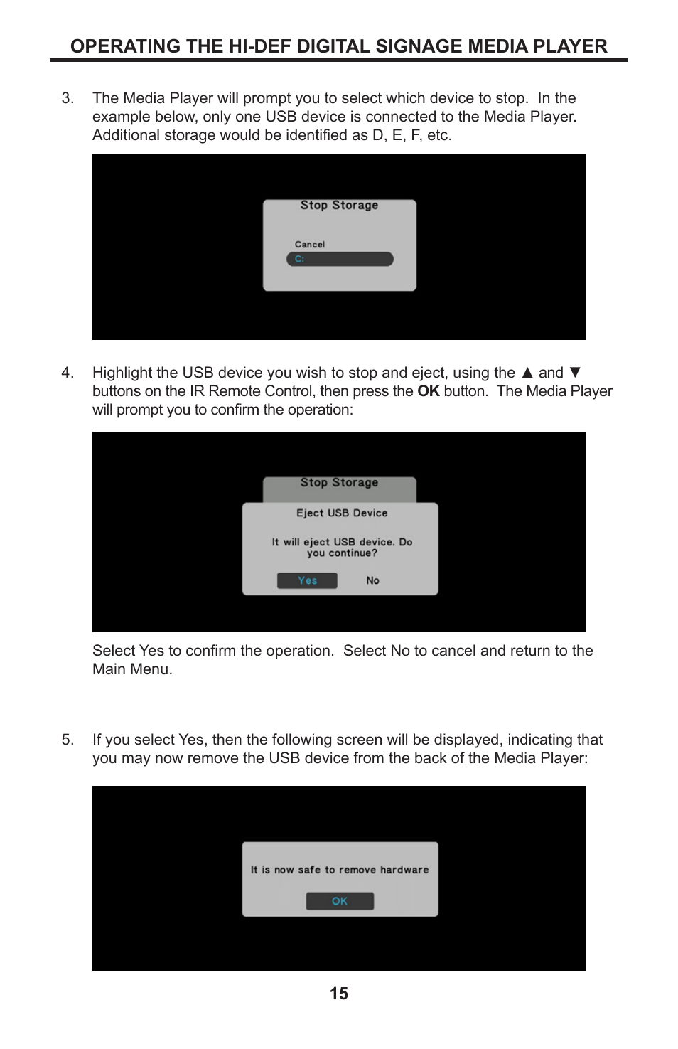 Operating the hi-def digital signage media player | Gefen EXT-HD-DSMP User Manual | Page 19 / 64