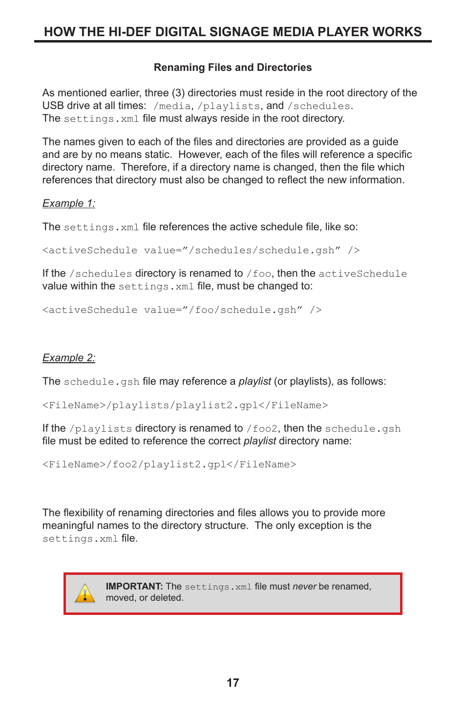 How the hi-def digital signage media player works | Gefen EXT-HD-DSMP User Manual | Page 21 / 64