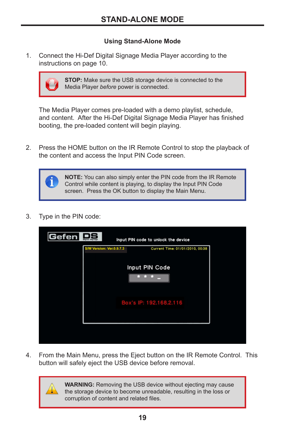 Stand-alone mode | Gefen EXT-HD-DSMP User Manual | Page 23 / 64