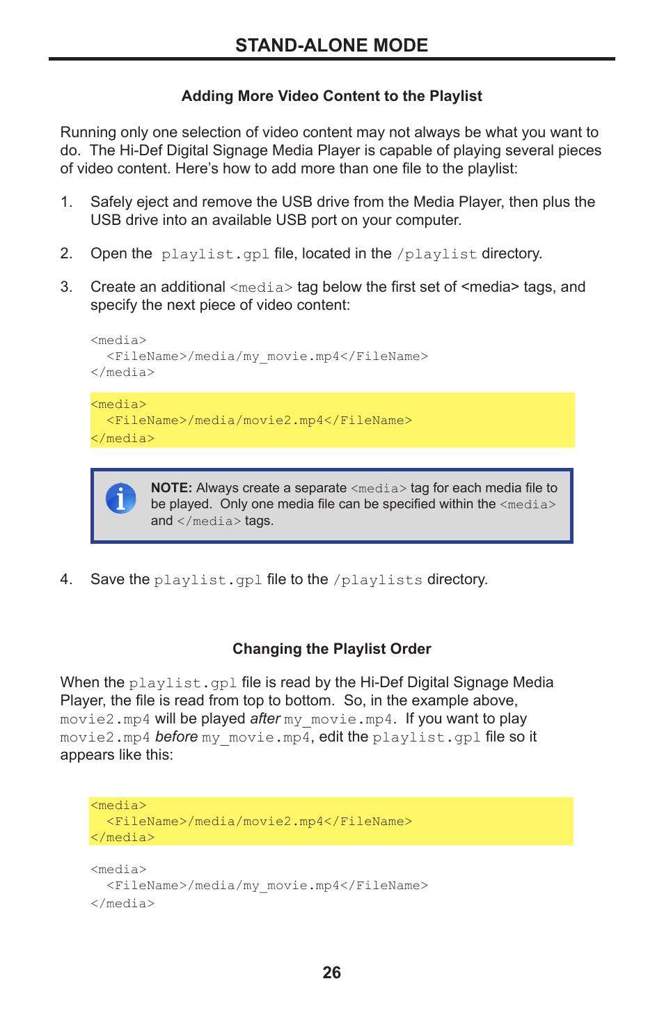 Stand-alone mode | Gefen EXT-HD-DSMP User Manual | Page 30 / 64