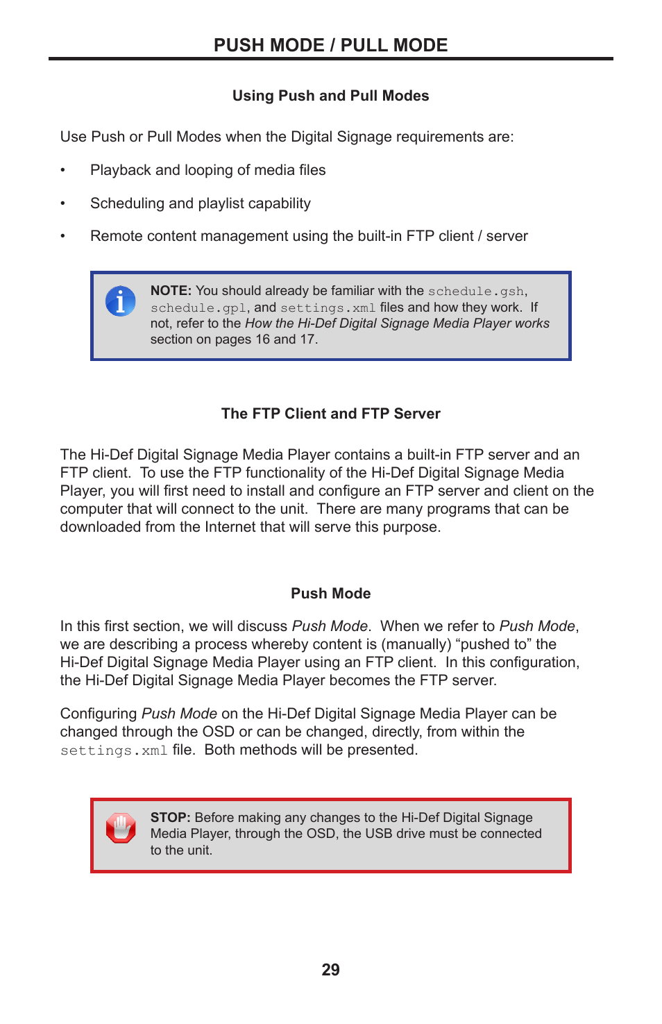 Push mode / pull mode | Gefen EXT-HD-DSMP User Manual | Page 33 / 64