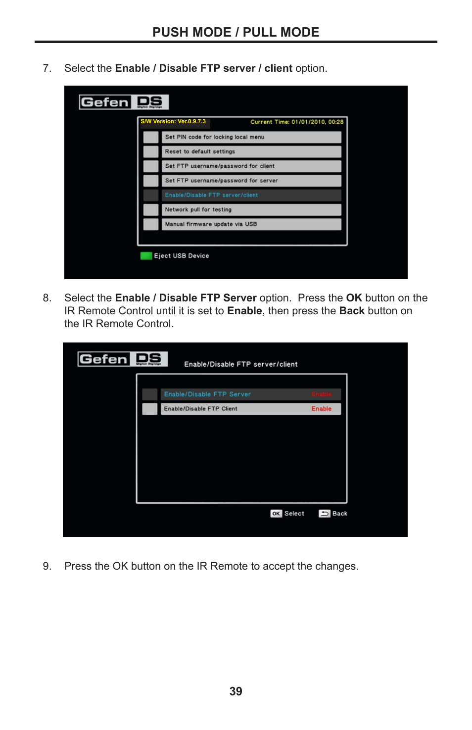 Push mode / pull mode | Gefen EXT-HD-DSMP User Manual | Page 43 / 64