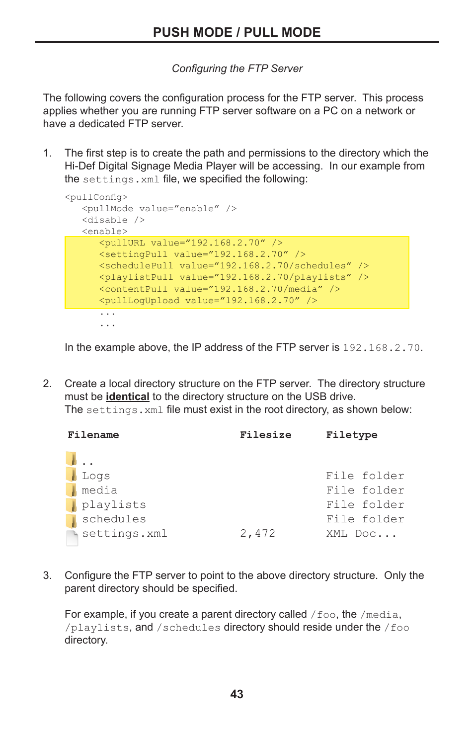 Push mode / pull mode | Gefen EXT-HD-DSMP User Manual | Page 47 / 64