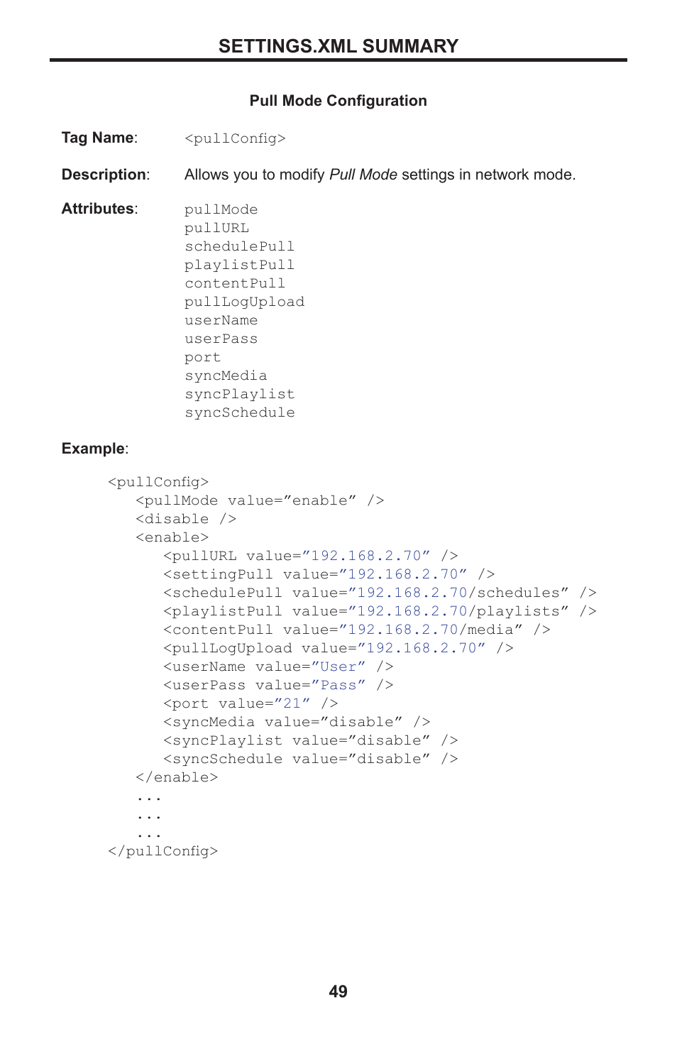 Settings.xml summary | Gefen EXT-HD-DSMP User Manual | Page 53 / 64