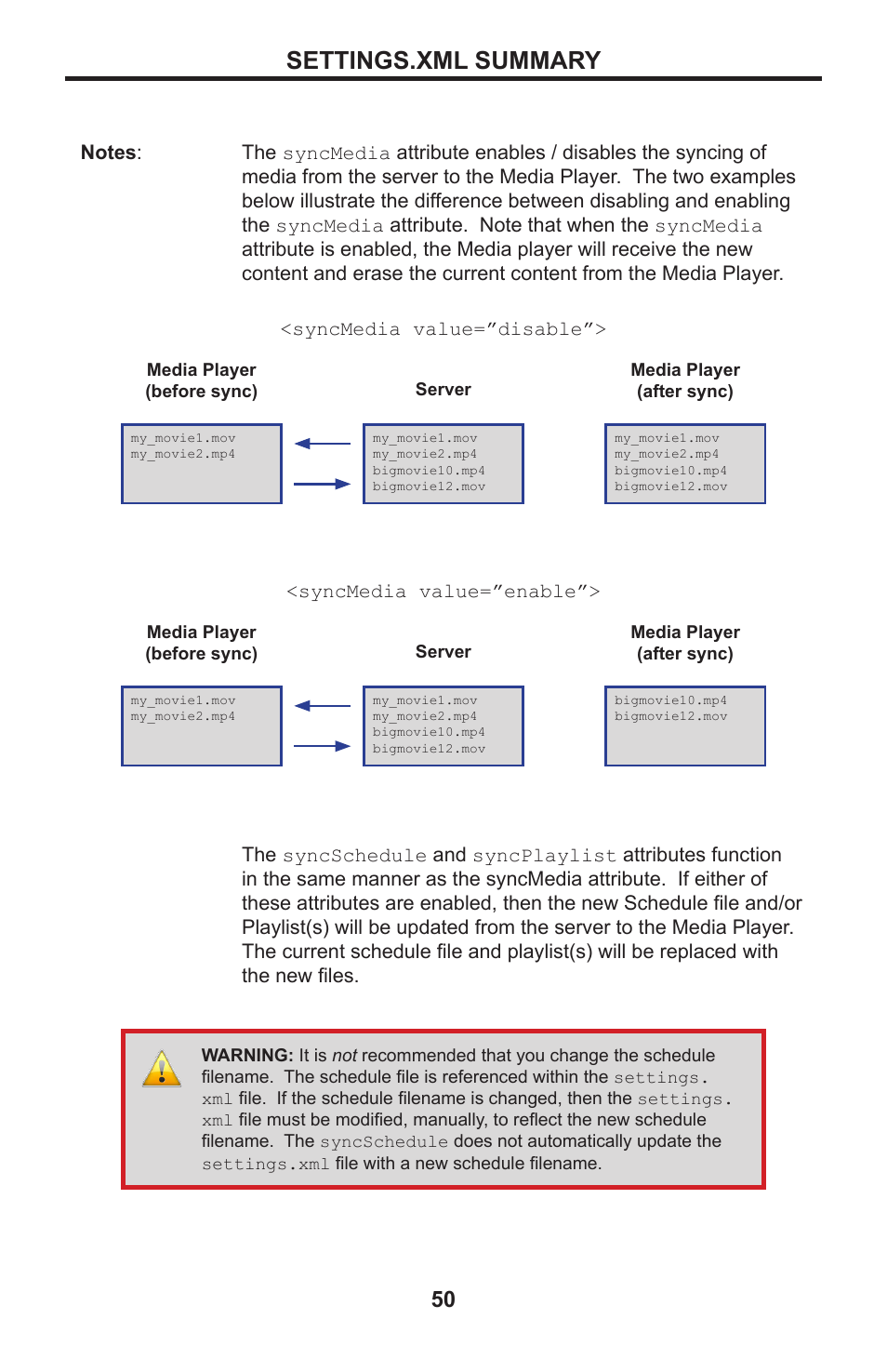 Settings.xml summary | Gefen EXT-HD-DSMP User Manual | Page 54 / 64