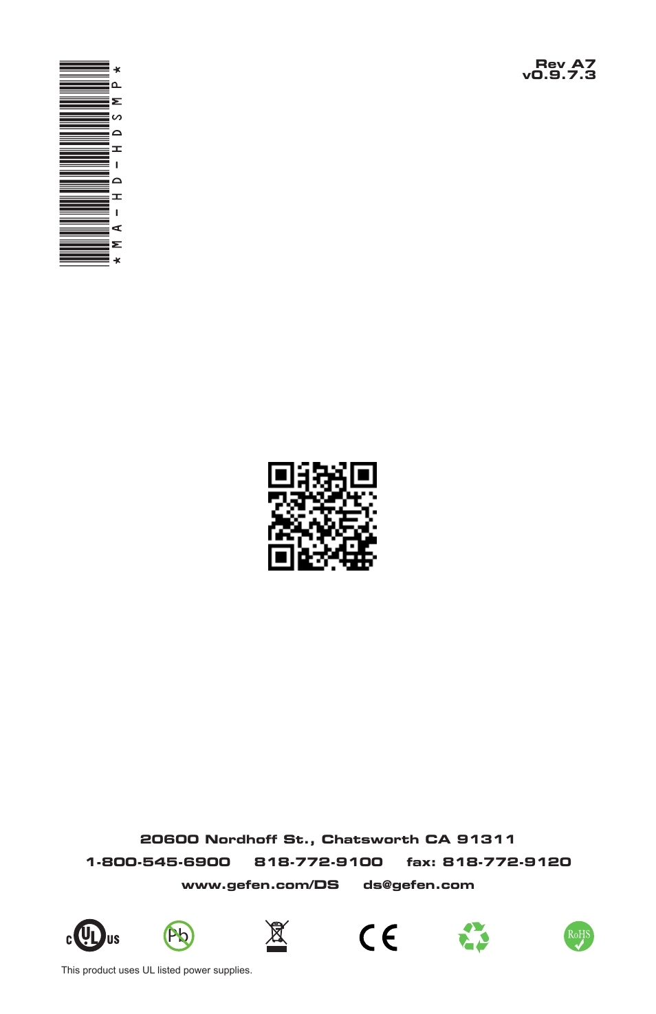 Gefen EXT-HD-DSMP User Manual | Page 64 / 64
