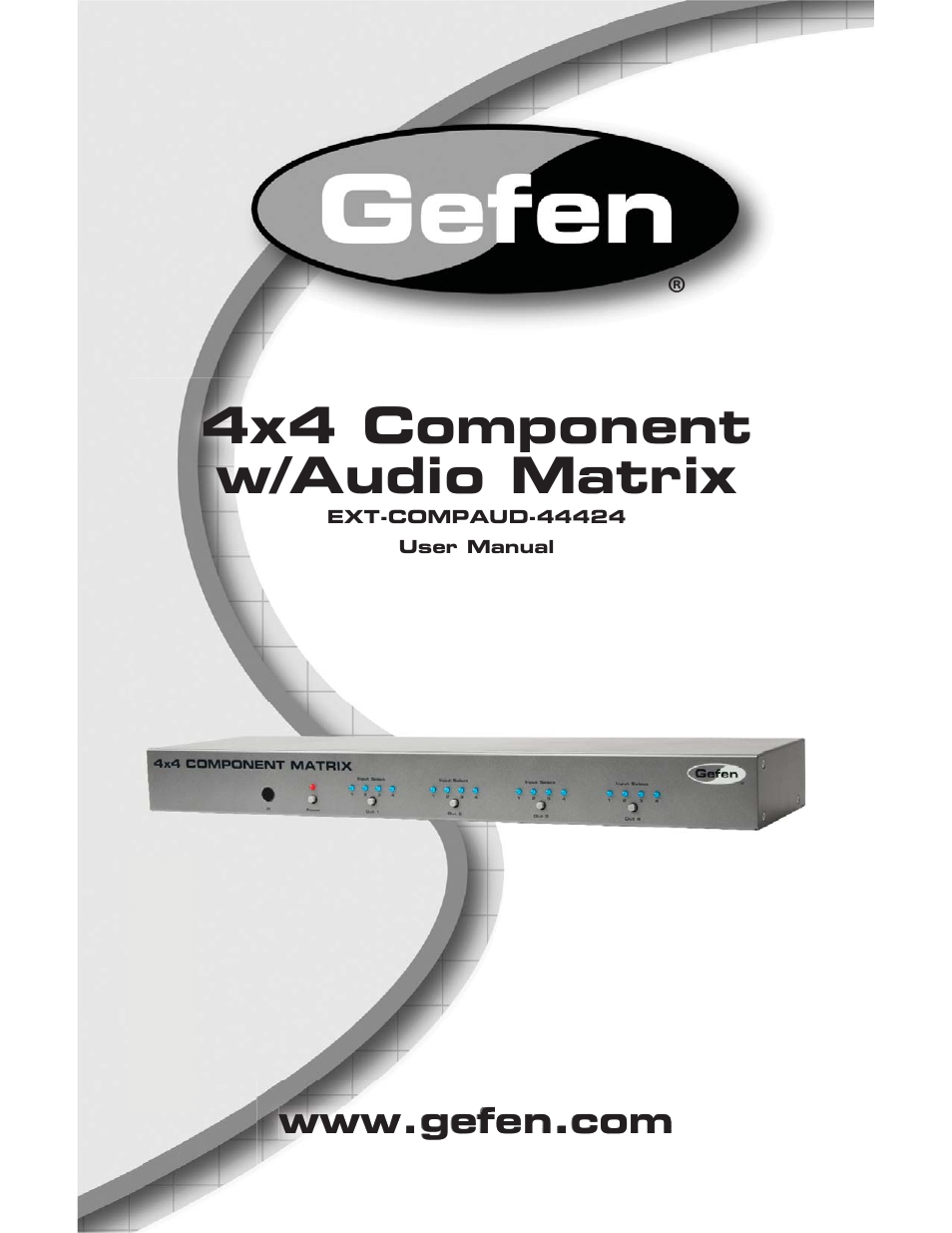 Gefen EXT-COMPAUD-44424 User Manual | 15 pages