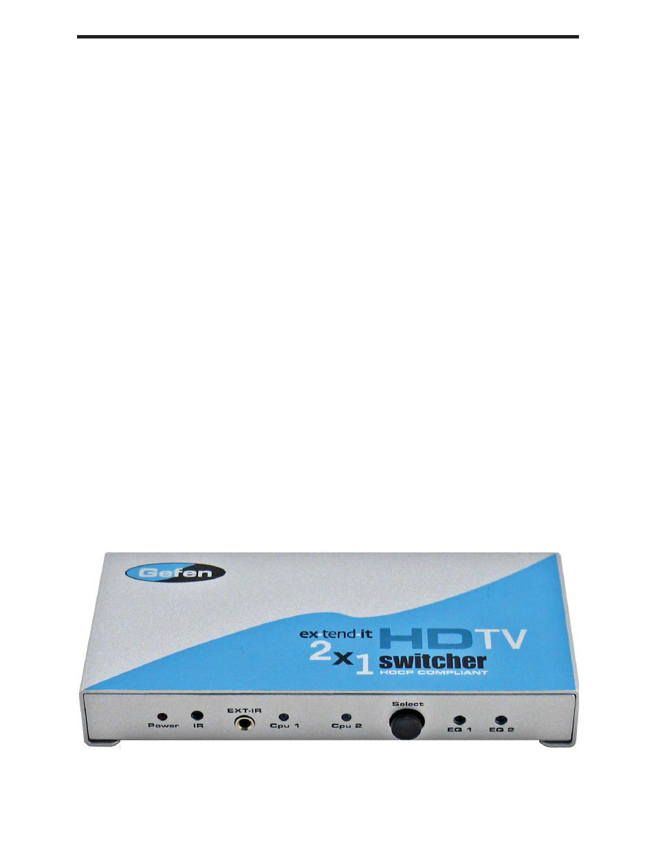 Gefen HDTV Switcher User Manual | Page 5 / 12