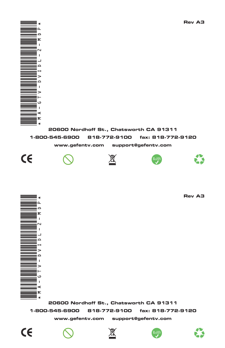 Gefen GTV-DVIDL-2-MDP User Manual | Page 15 / 15