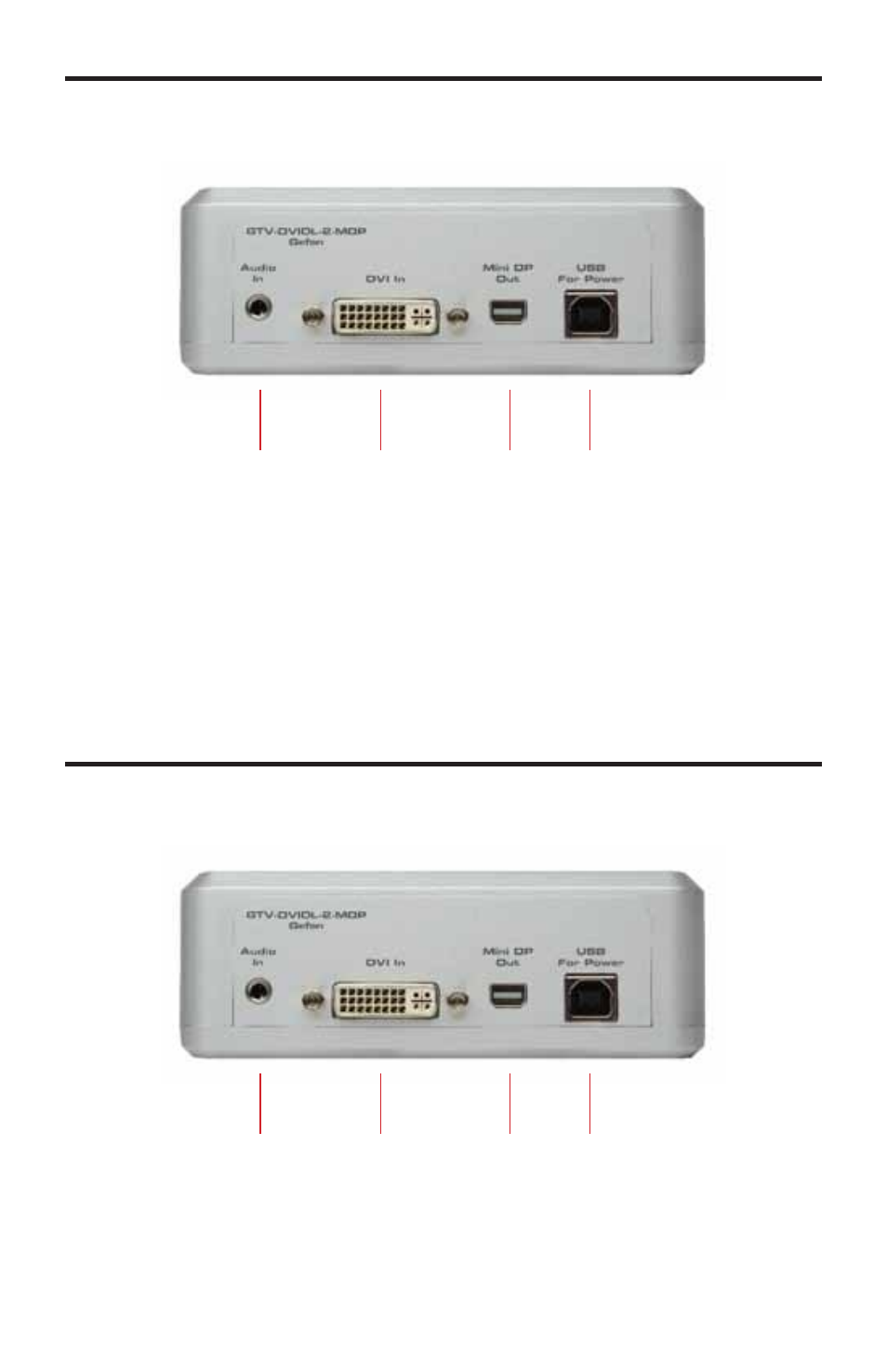 Back panel layout | Gefen GTV-DVIDL-2-MDP User Manual | Page 9 / 15