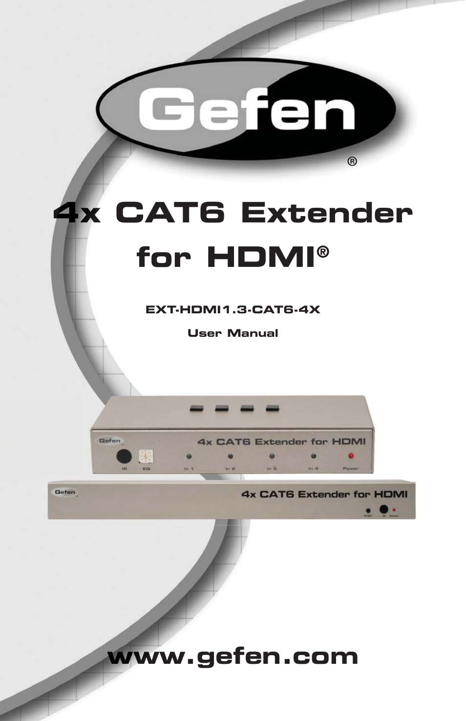 Gefen EXT-HDMI1.3-CAT6-4X User Manual | 40 pages