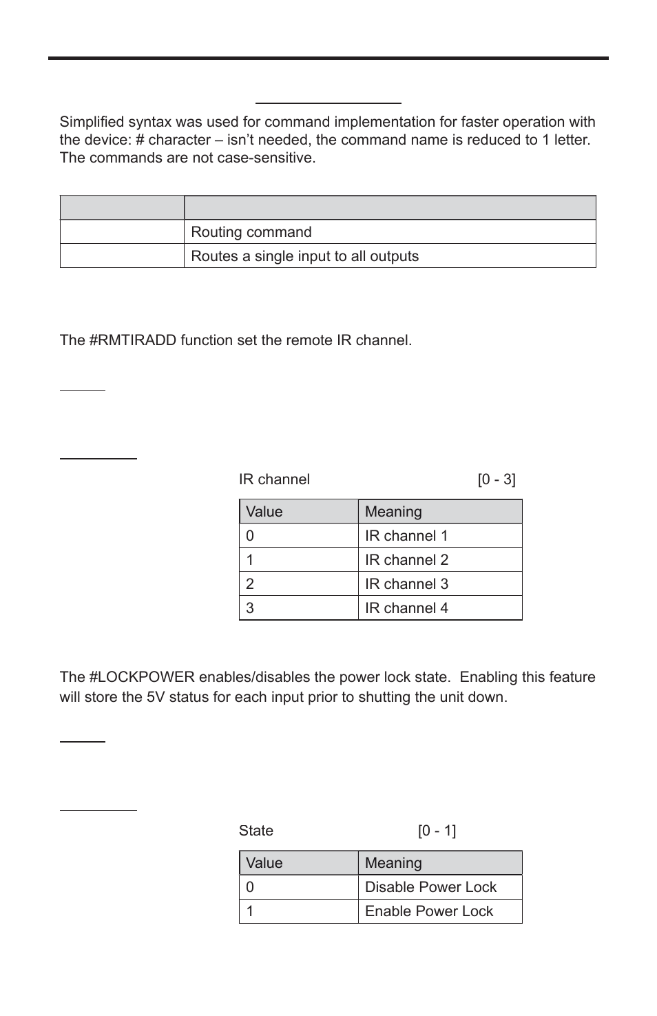 Rs-232 serial commands | Gefen EXT-HDMI1.3-CAT6-4X User Manual | Page 28 / 40