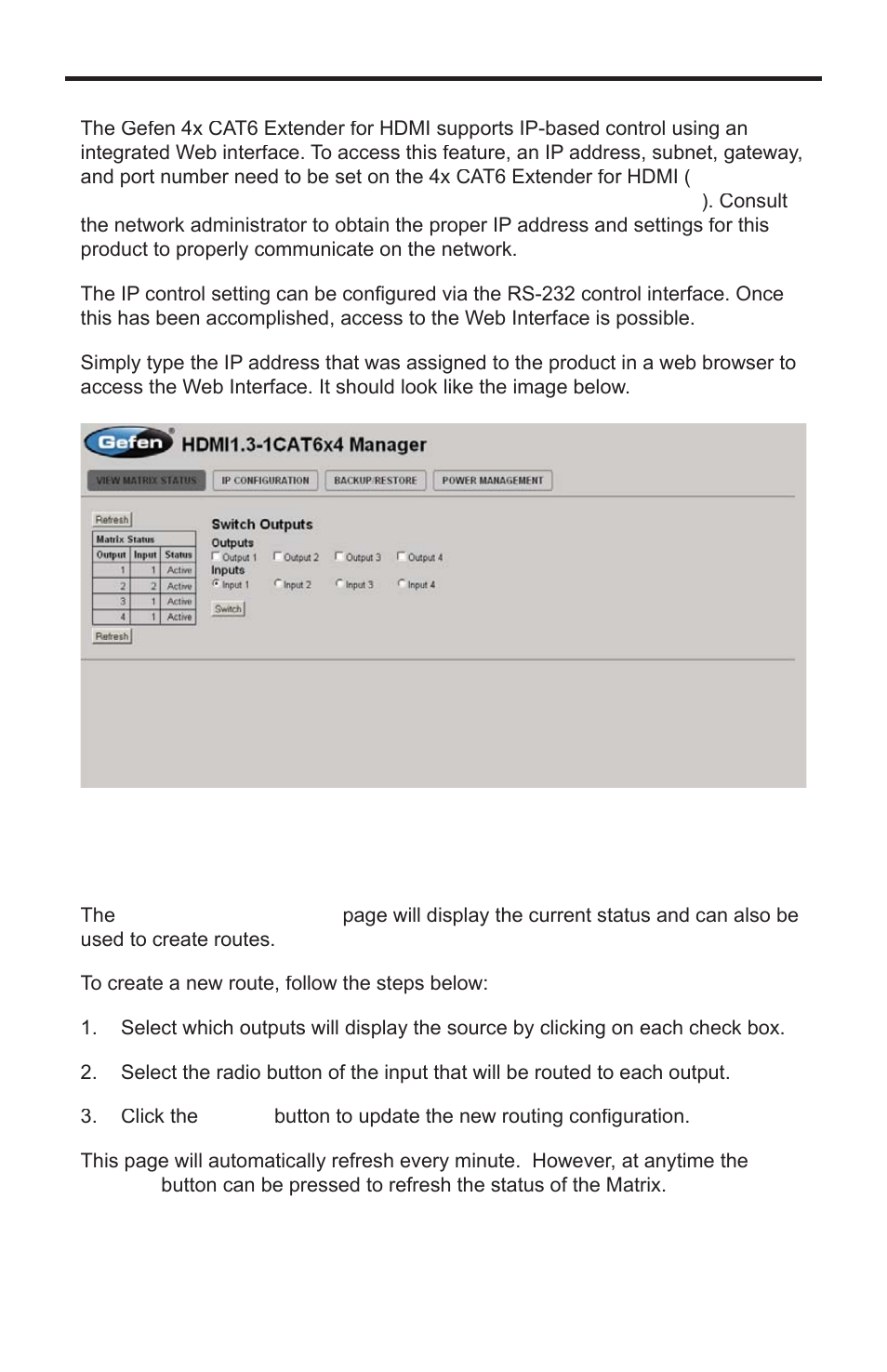 Ip control | Gefen EXT-HDMI1.3-CAT6-4X User Manual | Page 29 / 40