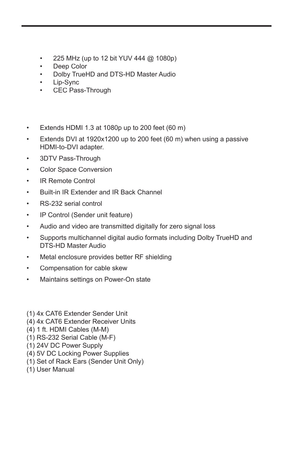 Features | Gefen EXT-HDMI1.3-CAT6-4X User Manual | Page 7 / 40
