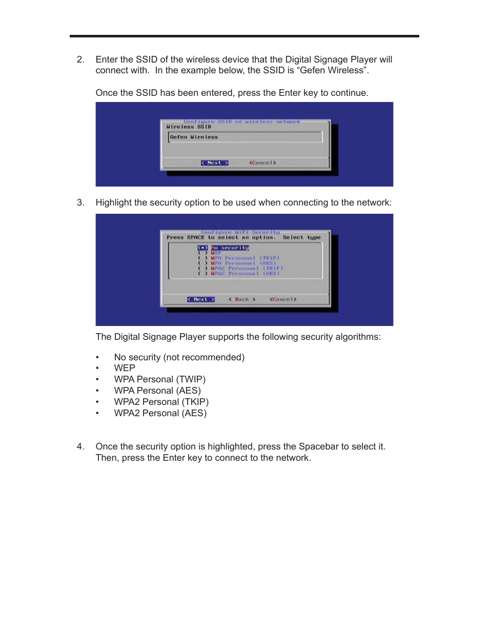 Menu system | Gefen EXT-HD-DSWF User Manual | Page 22 / 59