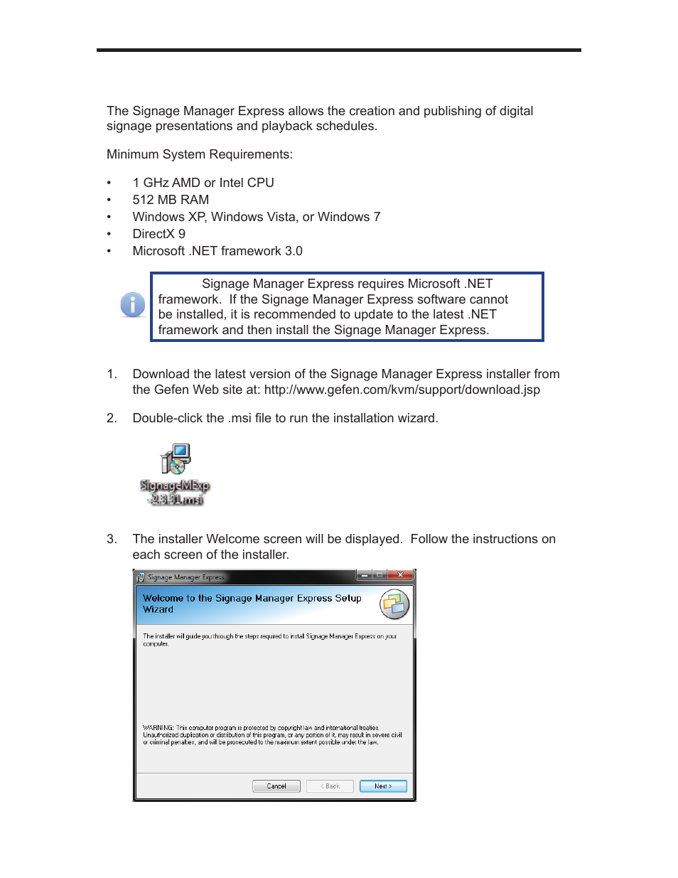 Signage manager express | Gefen EXT-HD-DSWF User Manual | Page 34 / 59