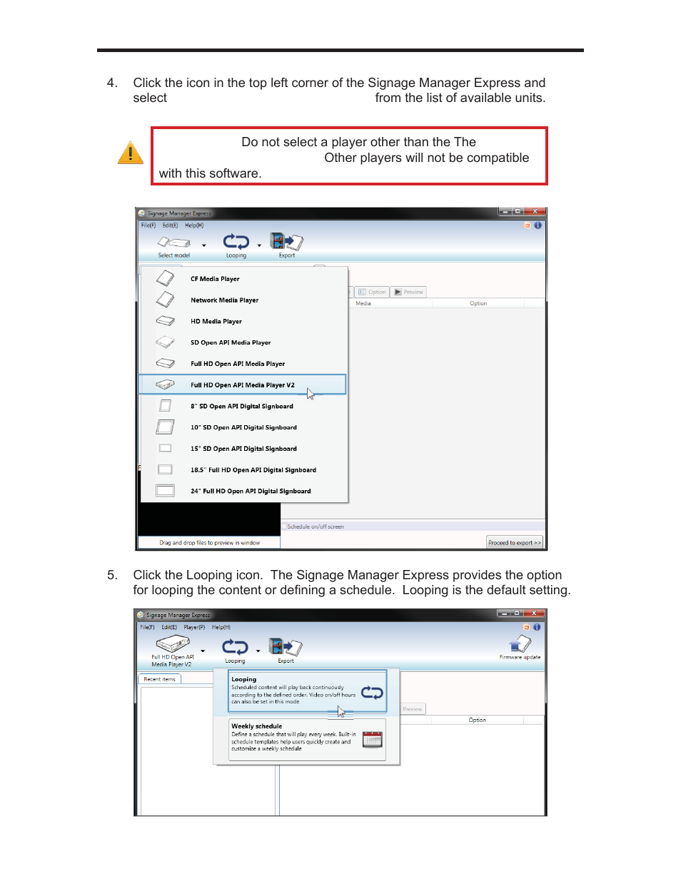 Signage manager express | Gefen EXT-HD-DSWF User Manual | Page 36 / 59