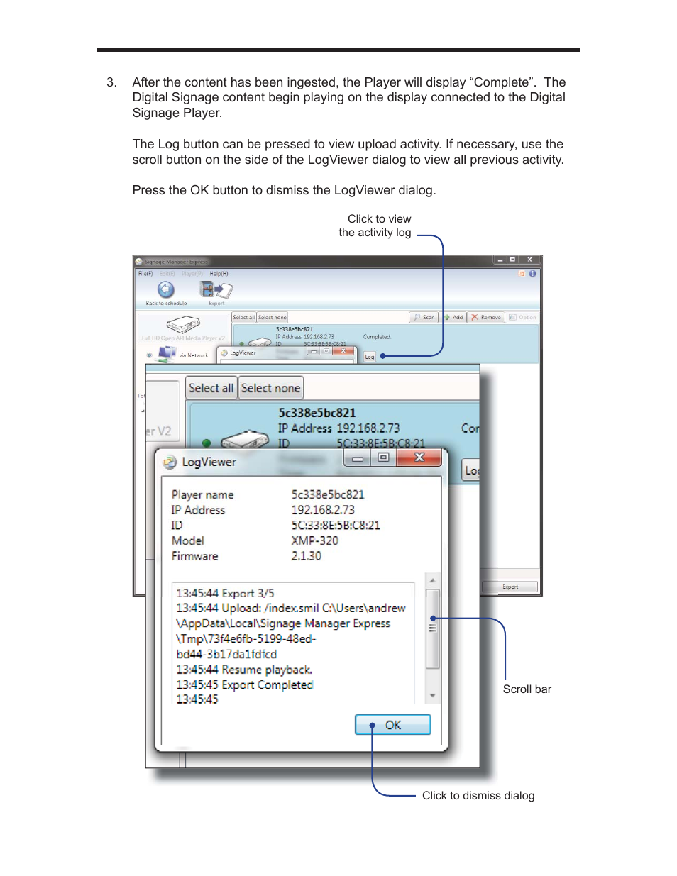Signage manager express | Gefen EXT-HD-DSWF User Manual | Page 44 / 59