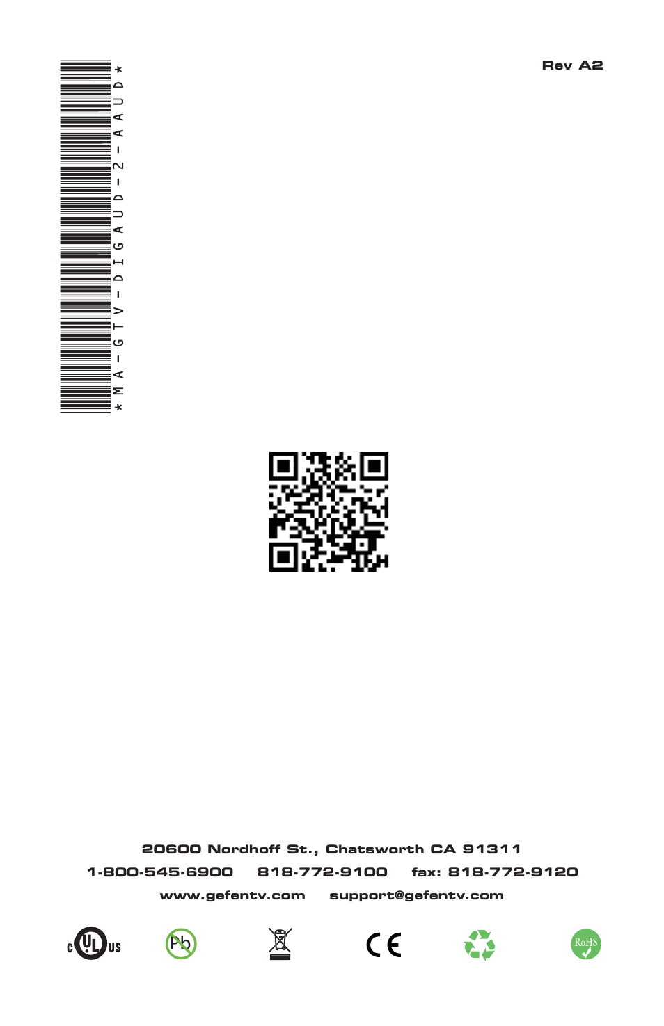 Gefen GTV-DIGAUD-2-AAUD User Manual | Page 16 / 16