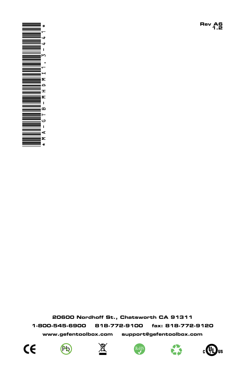 Gefen GTB-MHDMI1.3-441 User Manual | Page 25 / 25