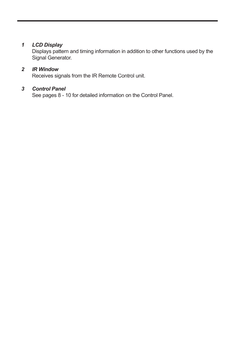 Top panel descriptions | Gefen GTB-HD-SIGGEN User Manual | Page 11 / 92