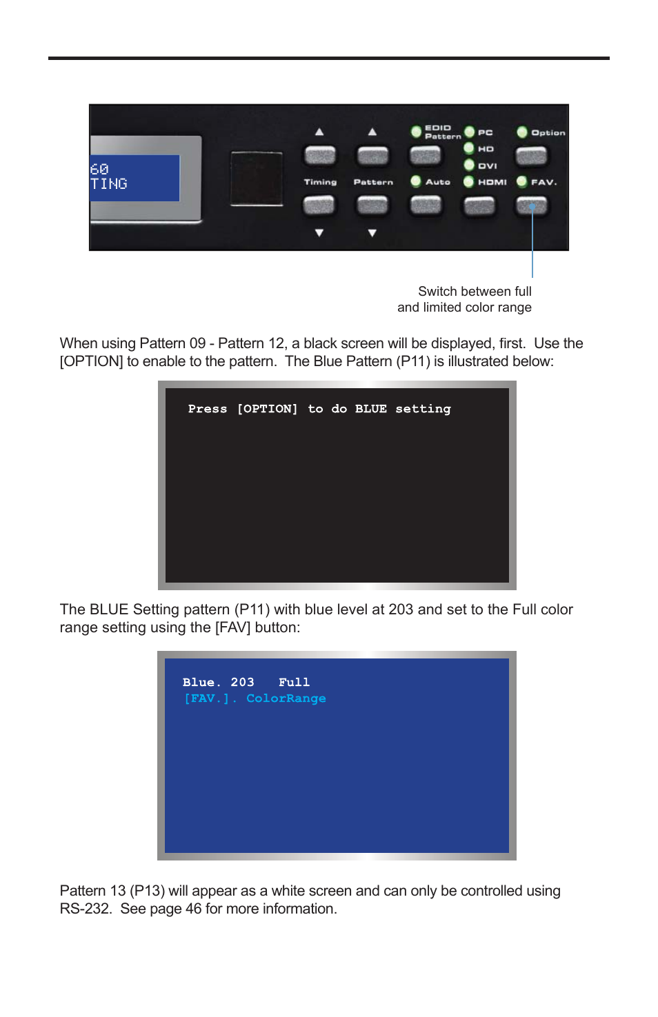 Pattern summary | Gefen GTB-HD-SIGGEN User Manual | Page 25 / 92