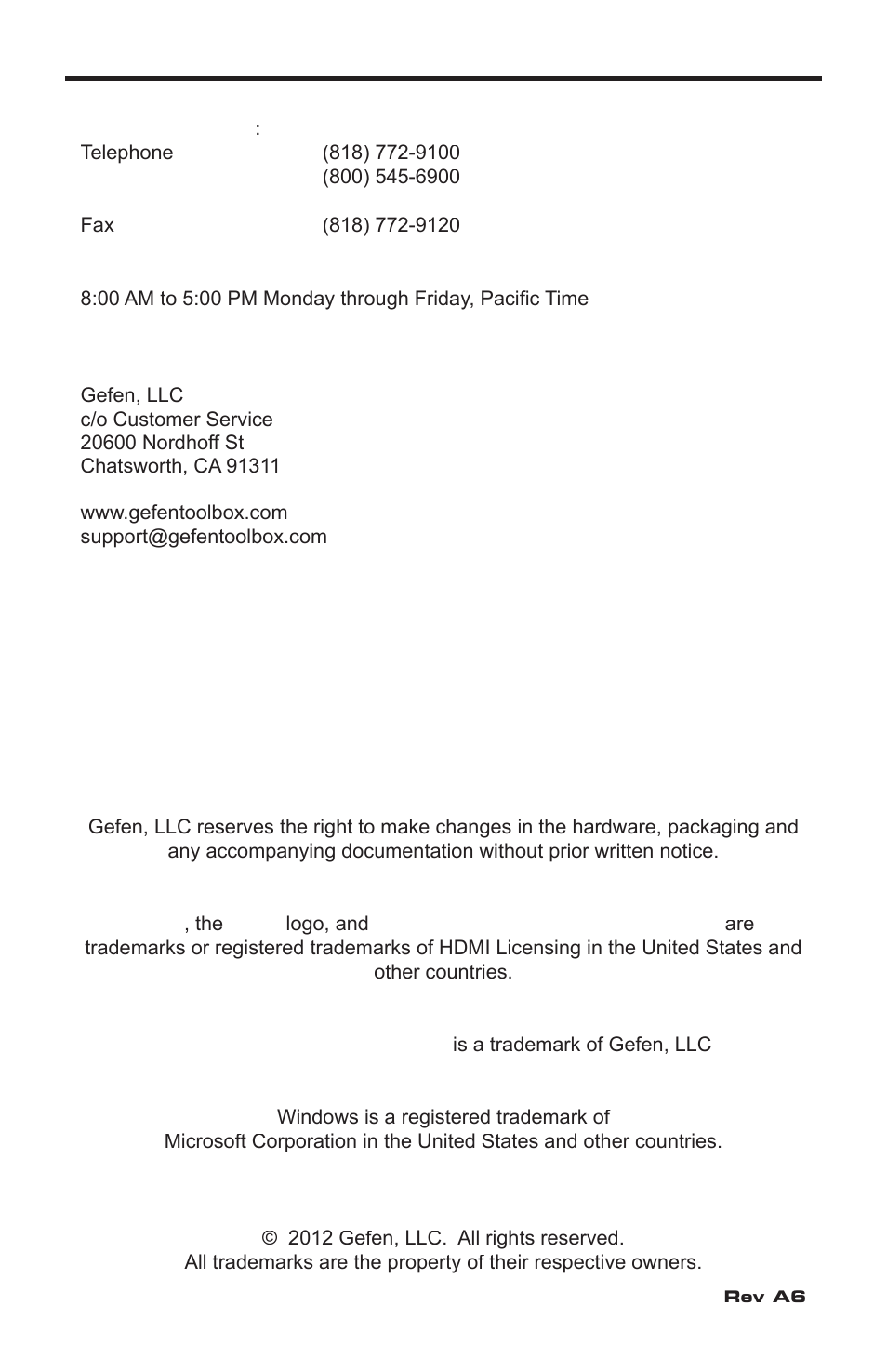 Asking for assistance | Gefen GTB-HD-SIGGEN User Manual | Page 3 / 92
