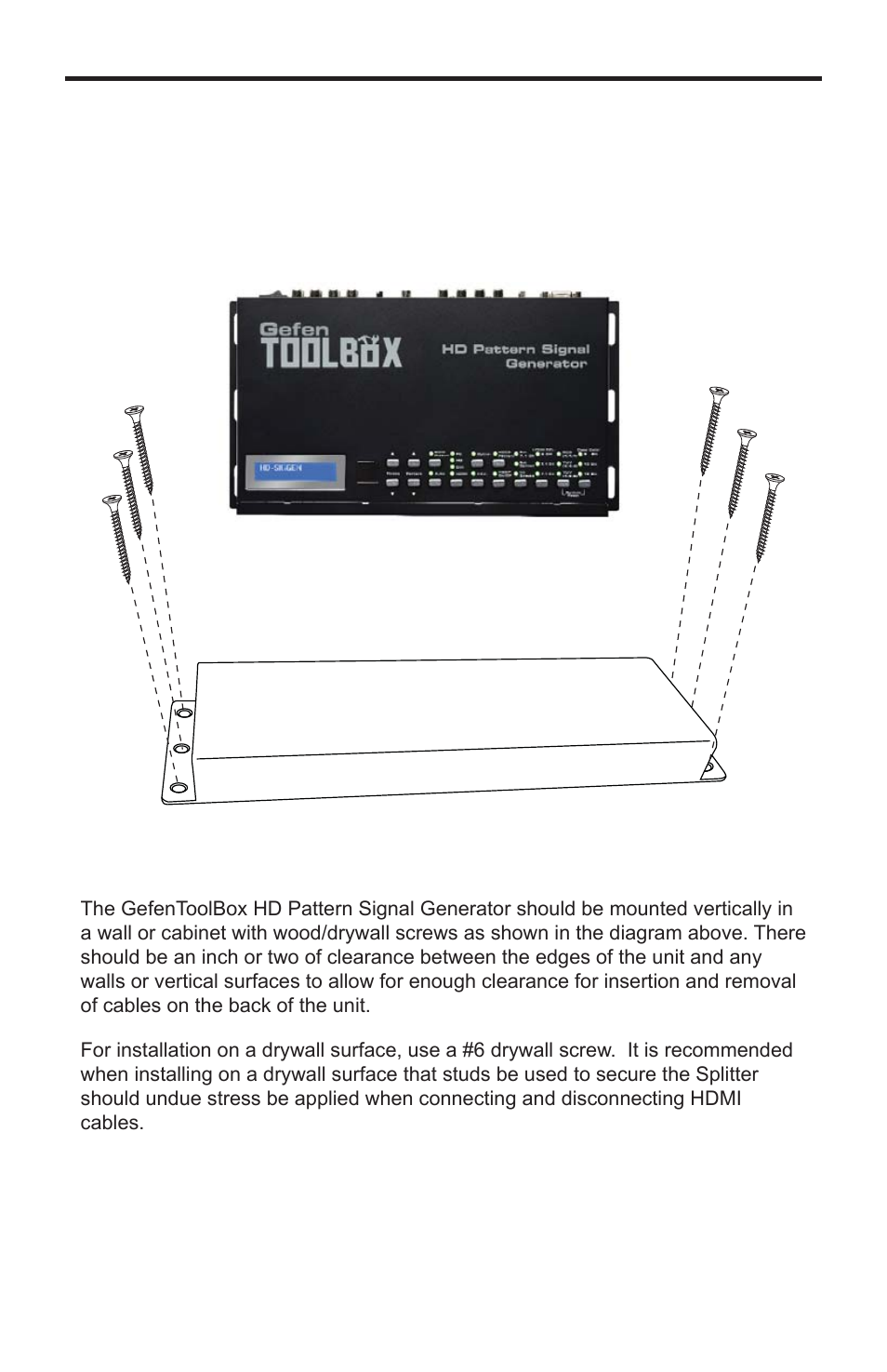 Wall mounting instructions | Gefen GTB-HD-SIGGEN User Manual | Page 88 / 92