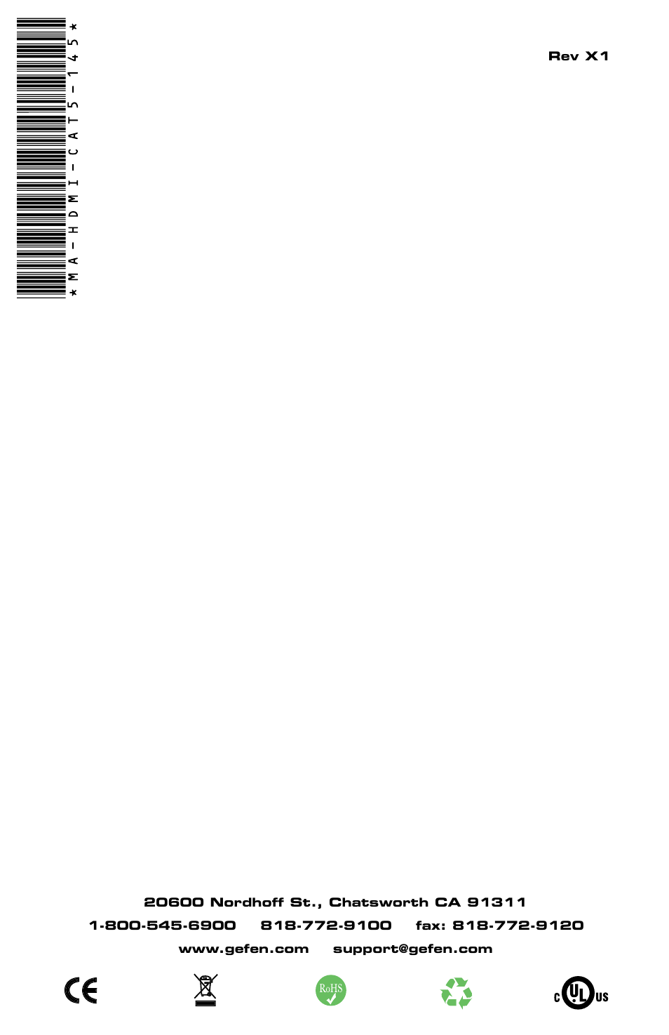 Gefen EXT-HDMI-CAT5-145 User Manual | Page 16 / 16