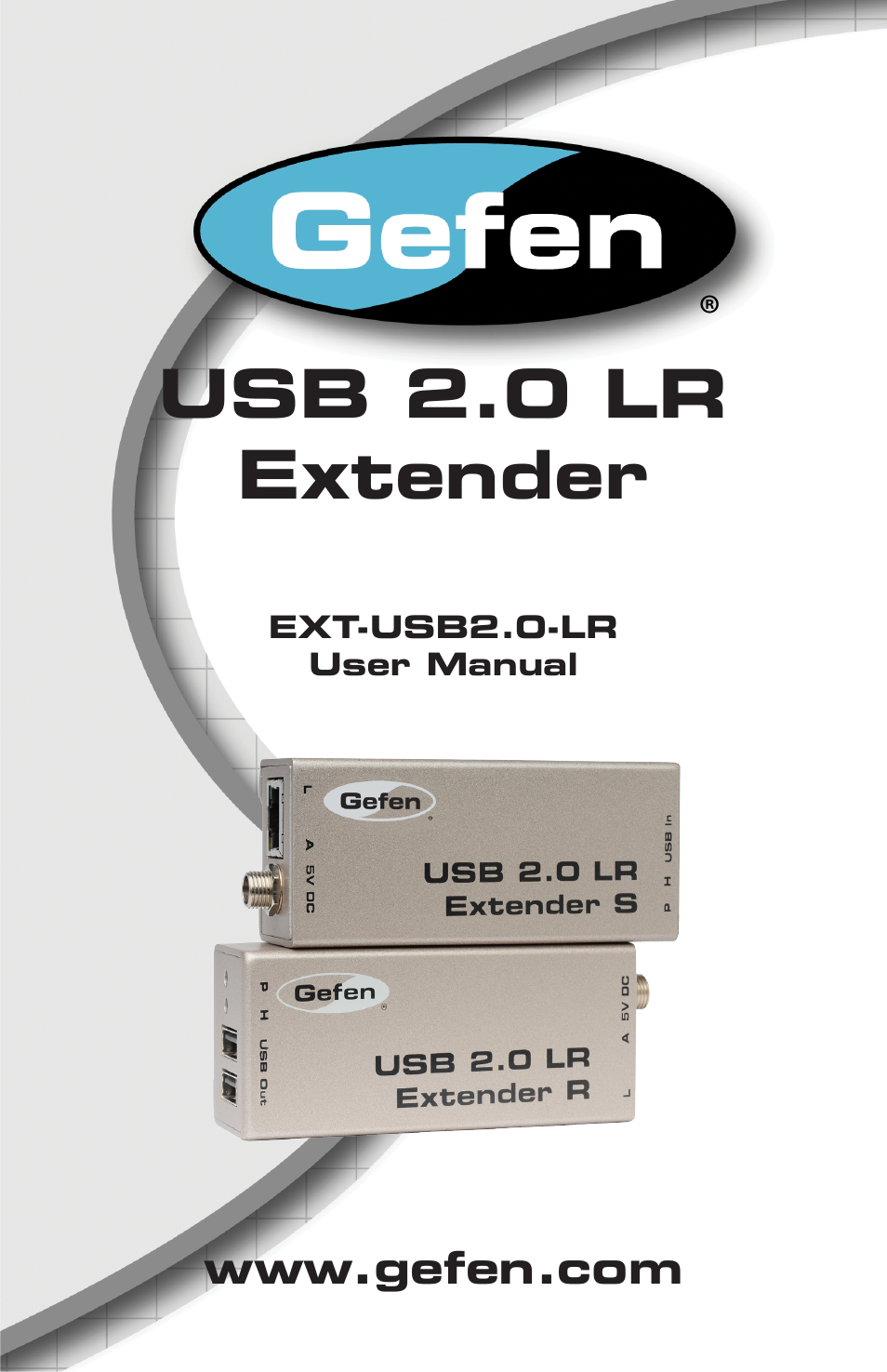 Gefen USB 2.0 LR Extender EXT-USB2.0-LR User Manual | 18 pages