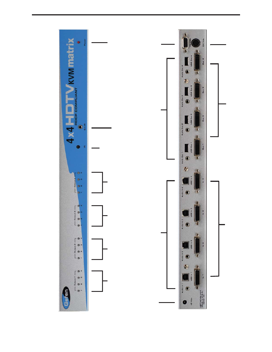 Gefen 4x4 HDTV KVM Matrix User Manual | Page 6 / 14