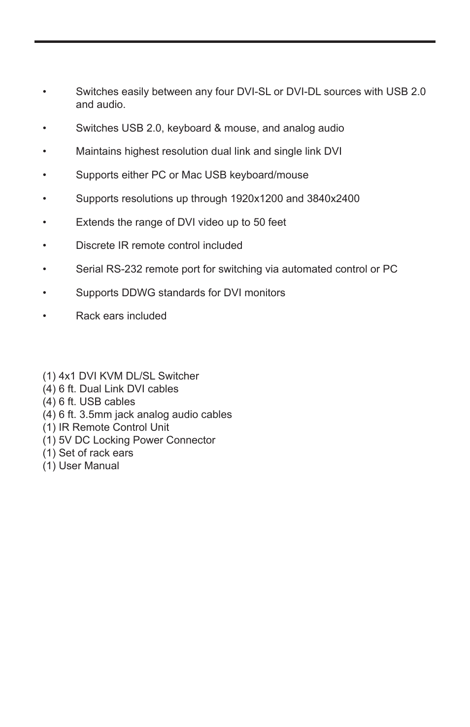 Features | Gefen EXT-DVIKVM-441DL User Manual | Page 6 / 31